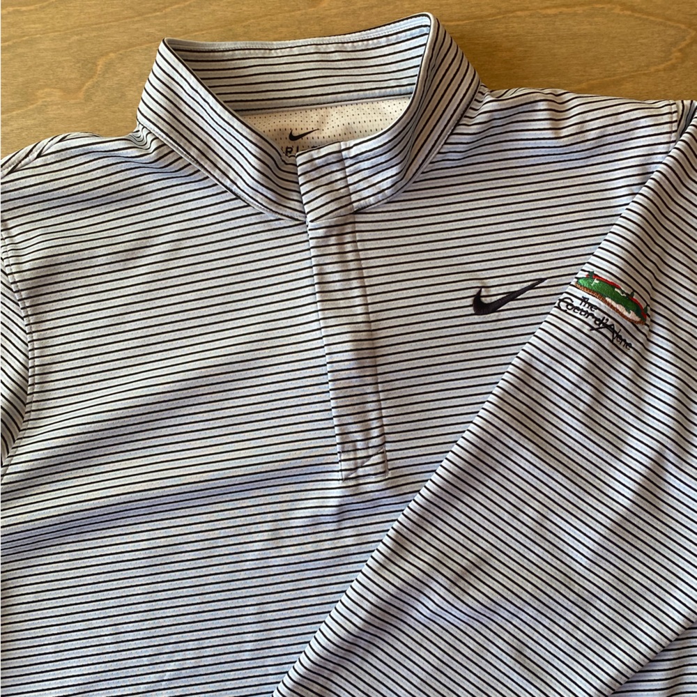 Nike Black and White Striped Shirt Jacket